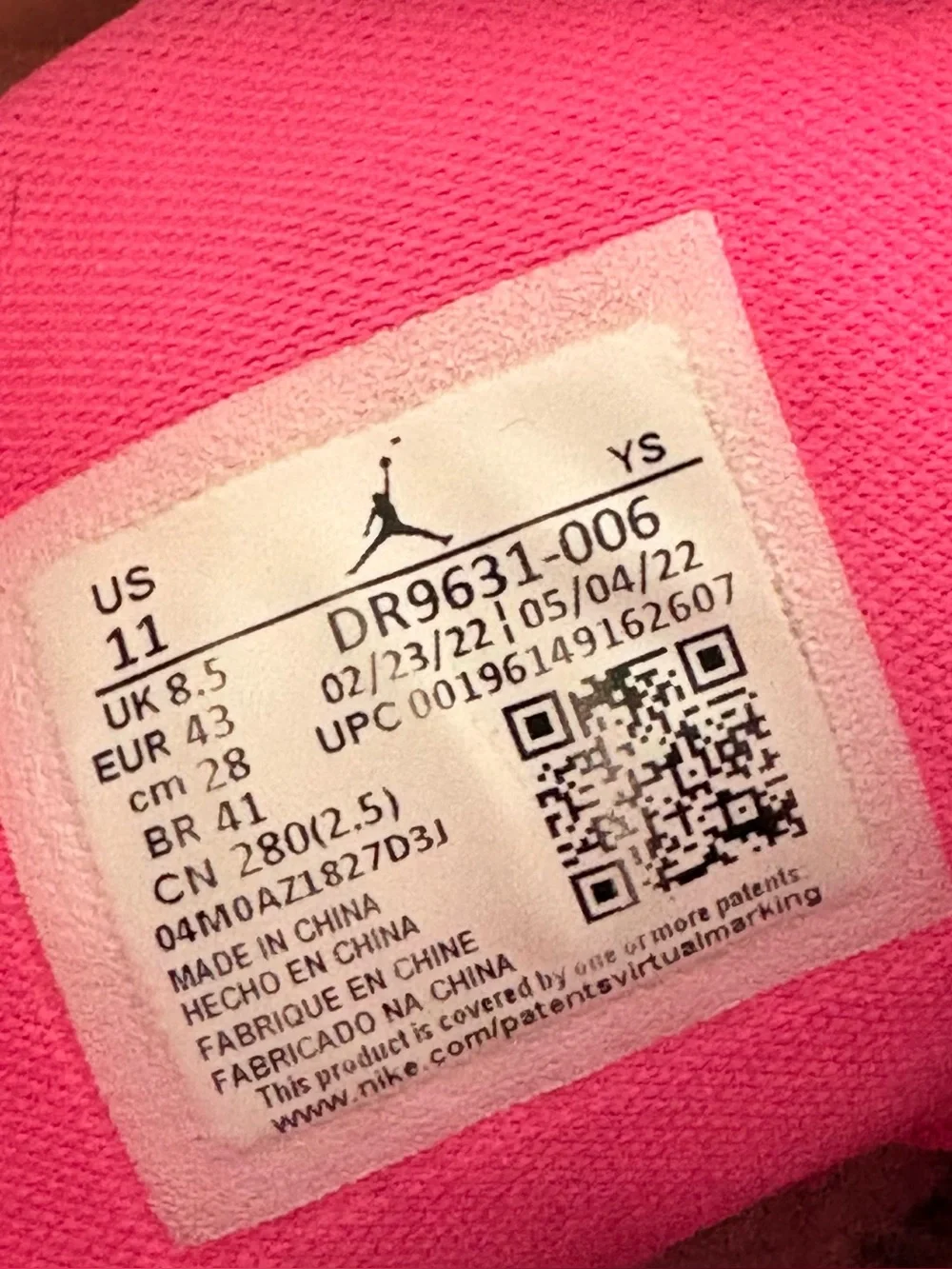 Jordan Two Trey Gray/Pink Sneakers